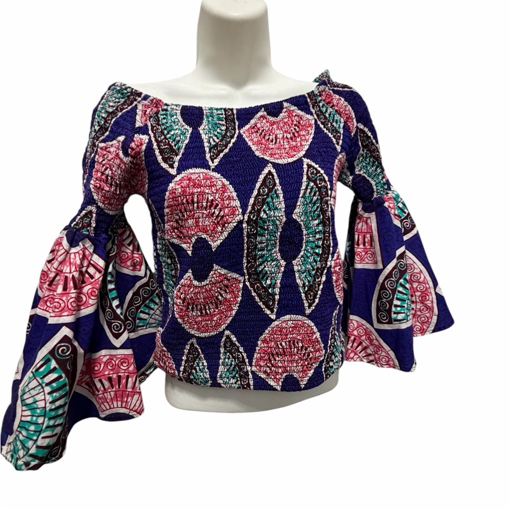 Satsuma Elegant Women's Blouse with Bold Patterns size small